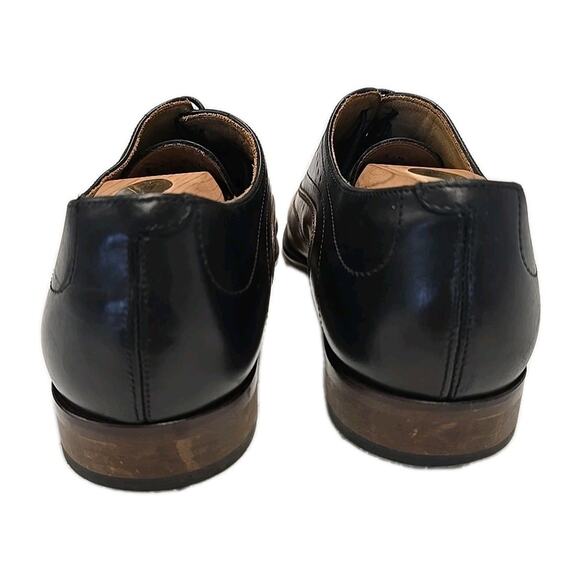 Paul Fredrick Mens 11.5 Wingtip Oxford Shoes Two Tone Black Brown Leather Italy main image 10